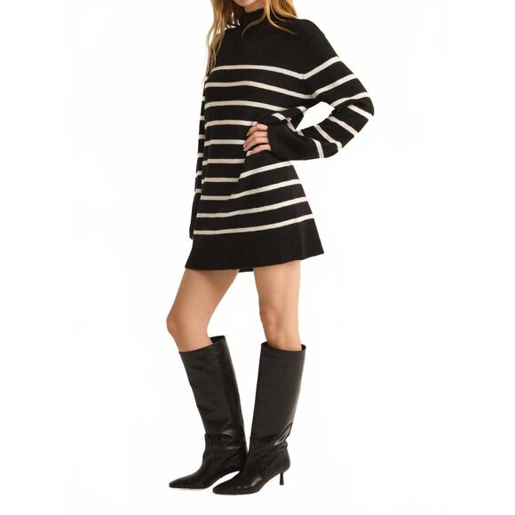 NEW Z SUPPLY fin sweater dress in black & white - Picture 5 of 5